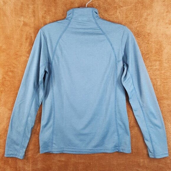 COLUMBIA Womens Top XS Blue 1/4 Zip Pullover Titanium Activewear Stretch - Picture 2 of 7